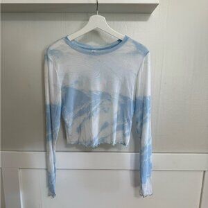 BP Sky Blue Mesh Top